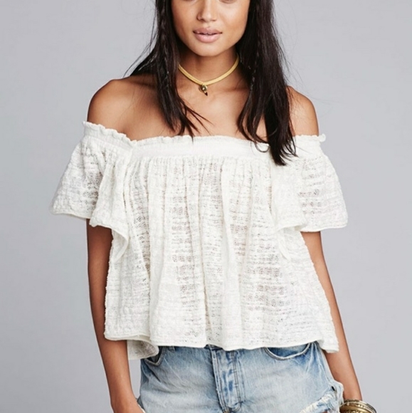 Free People Tops - NWT Free People Off Shoulder Flowy Sweater…